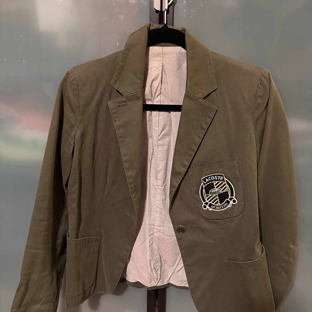 Lacoste Green Blazer Tailored Suit Jacket
